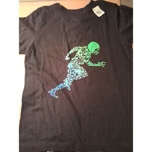 Port And Company Tee Shirt Size 4 T Black With Foot Ball Images